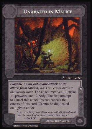Unabated in Malice